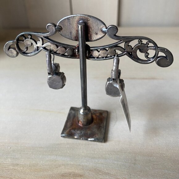 NWT Mariana Red Orange Swarovski Crystal Faceted Dangle Drop Earrings Leverback - Picture 6 of 9